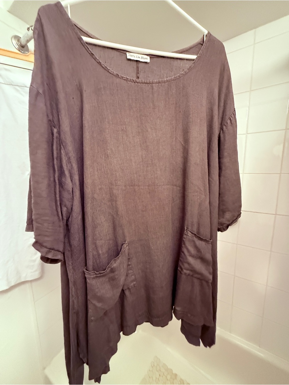 Easy Linen Pocket Tunic - Slate grey
